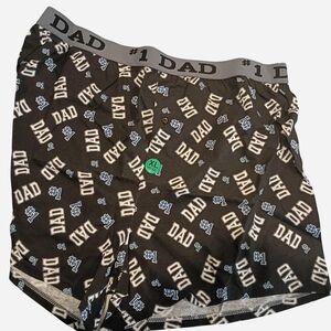 #1 Dad Black Boxer Shorts